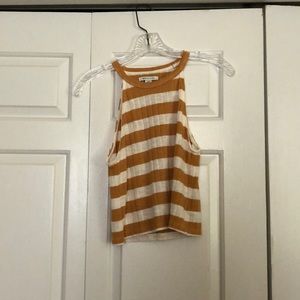 Yellow and gold crop top from American eagle